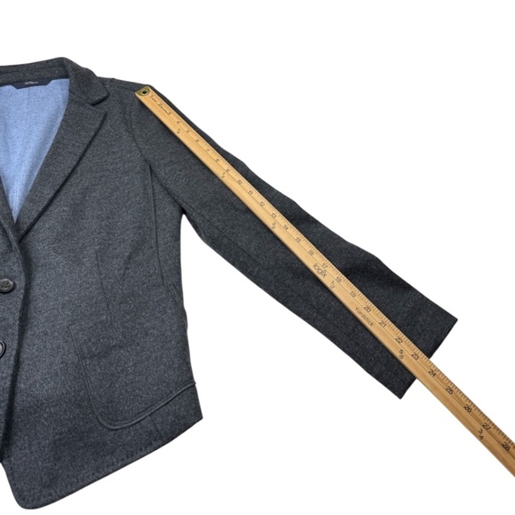 Les Copains Gray Wool Blazer Sz 46 US 10 - Picture 11 of 14